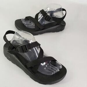 Chaco Z2 Vibram Classic Sandals Men 8W Wide Black Adjustable Strap Gorpcore Hike